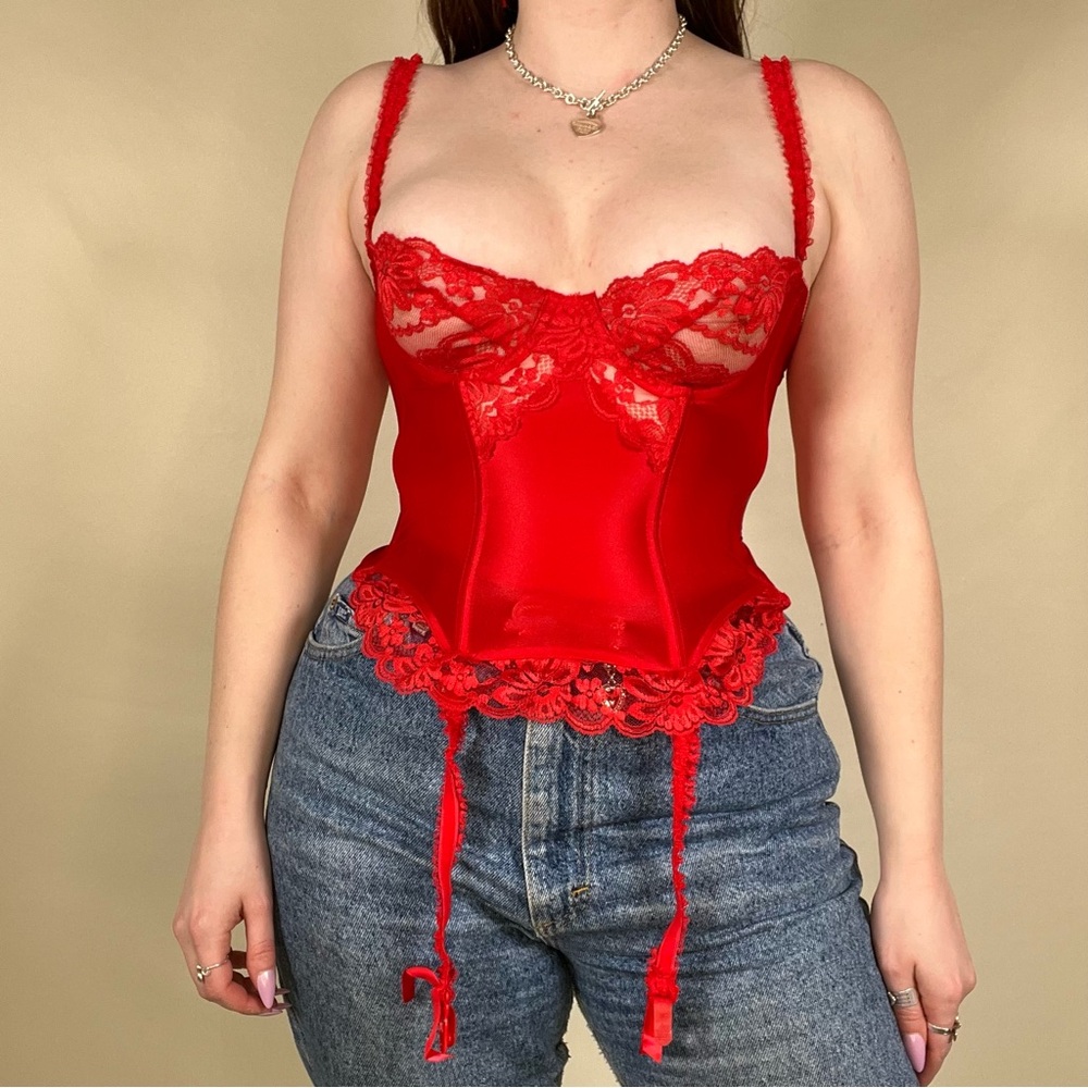 Vintage 80s red lingerie